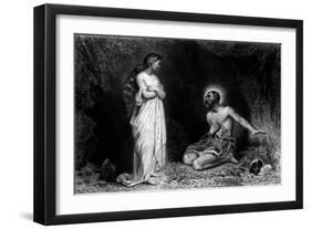 Saint Benedict of Norcia-Tony Johannot-Framed Art Print