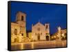 Saint Benedict Square, Norcia, Umbria, Italy, Europe-Angelo Cavalli-Framed Stretched Canvas