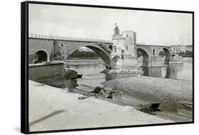 Saint Benezet Bridge-Chris Hellier-Framed Stretched Canvas