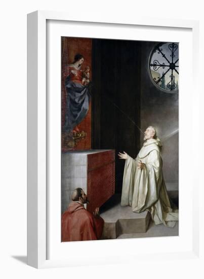 Saint Bernard and the Virgin-Alonzo Cano-Framed Giclee Print