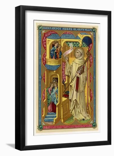 Saint Bernard of Clairvaux French Religious Who Established the Monastery at Clairvaux-null-Framed Art Print