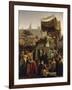 Saint Bernard prêchant la deuxième Croisade en présence du roi Louis VII et de la reine Aliénor-Emile Signol-Framed Giclee Print