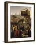 Saint Bernard prêchant la deuxième Croisade en présence du roi Louis VII et de la reine Aliénor-Emile Signol-Framed Giclee Print