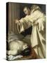 Saint Bernard ressuscitant un mort-Aubin Vouet-Stretched Canvas