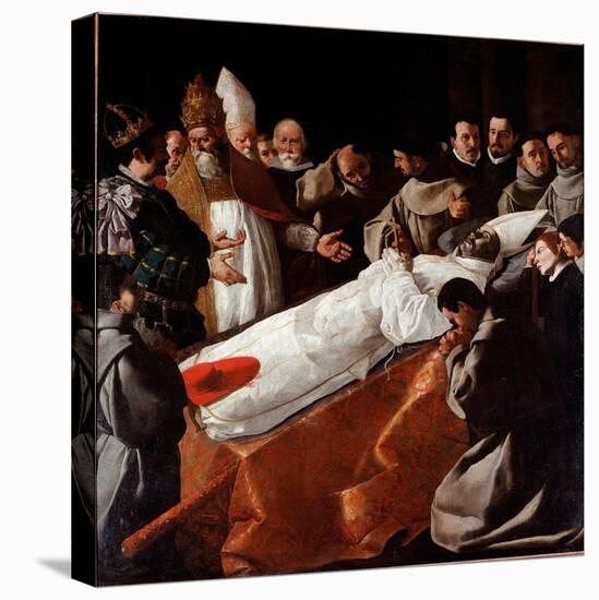 Saint Bonaventure's Body Lying in State, 1629 (Oil on Canvas)-Francisco de Zurbaran-Stretched Canvas