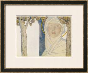 Saint Brigid Irish Slave Who Became a Nun Who Became a Saint Also Known as Bride Bridget-Cayley Robinson-Framed Art Print