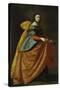 Saint Casilda or Saint Isabel of Portugal-Francisco de Zurbarán-Stretched Canvas