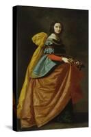 Saint Casilda or Saint Isabel of Portugal-Francisco de Zurbarán-Stretched Canvas