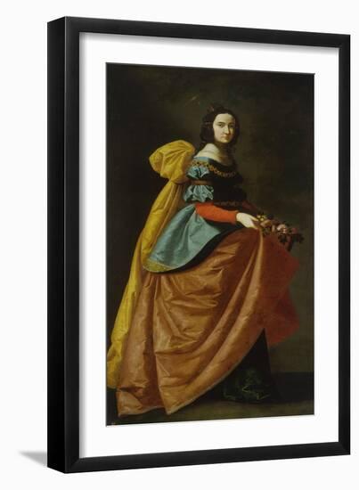 Saint Casilda or Saint Isabel of Portugal-Francisco de Zurbarán-Framed Giclee Print