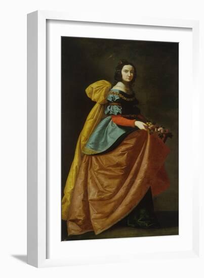 Saint Casilda or Saint Isabel of Portugal-Francisco de Zurbarán-Framed Giclee Print