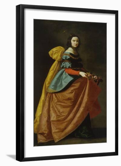 Saint Casilda or Saint Isabel of Portugal-Francisco de Zurbarán-Framed Giclee Print