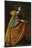 Saint Casilda or Saint Isabel of Portugal-Francisco de Zurbarán-Mounted Giclee Print