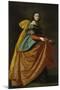 Saint Casilda or Saint Isabel of Portugal-Francisco de Zurbarán-Mounted Giclee Print