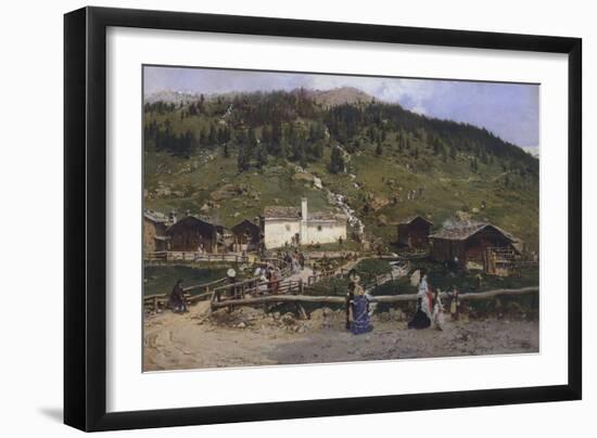 Saint Catherine in Valfurva-Gerolamo Induno-Framed Giclee Print