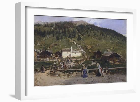 Saint Catherine in Valfurva-Gerolamo Induno-Framed Giclee Print