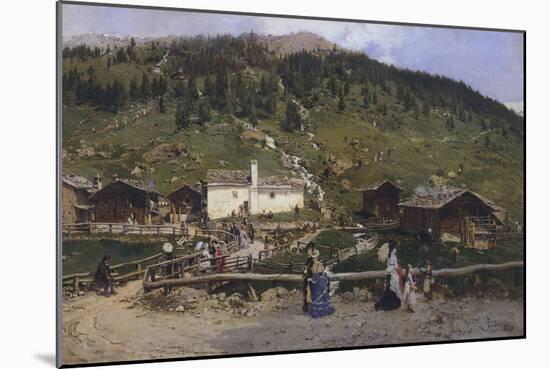 Saint Catherine in Valfurva-Gerolamo Induno-Mounted Giclee Print