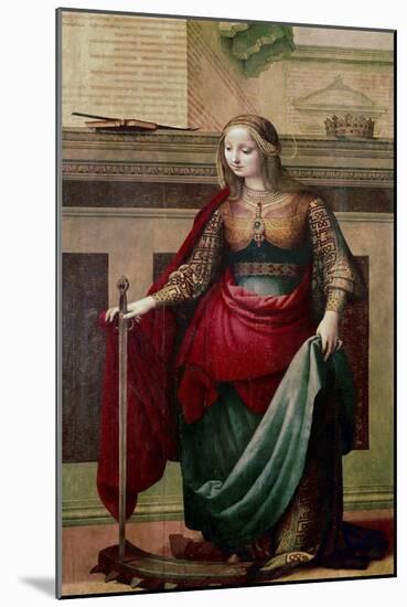 Saint Catherine of Alexandria, 1505-10 (Oil on Board)-Fernando Yanez De Almedina-Mounted Giclee Print