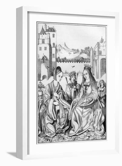 Saint Catherine of Alexandria, 15th Century-Cottard-Framed Giclee Print