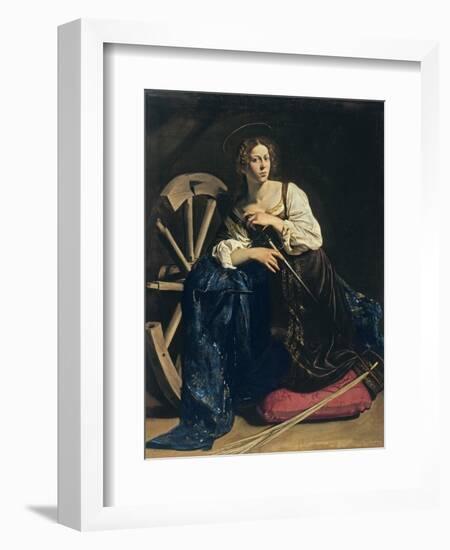 Saint Catherine of Alexandria, C. 1598-Caravaggio-Framed Giclee Print