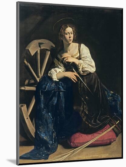 Saint Catherine of Alexandria, C. 1598-Caravaggio-Mounted Giclee Print