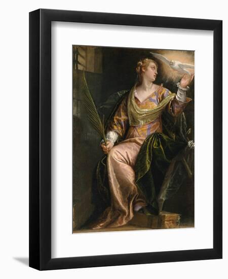 Saint Catherine of Alexandria in Prison, c.1580-5-Veronese-Framed Premium Giclee Print