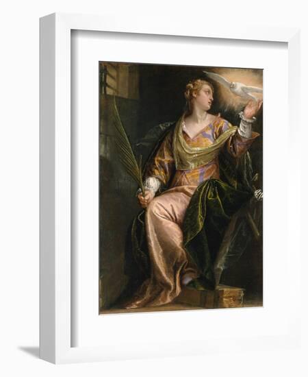 Saint Catherine of Alexandria in Prison, c.1580-5-Veronese-Framed Giclee Print