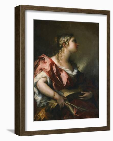 Saint Catherine of Alexandria-Giovanni Antonio Pellegrini-Framed Giclee Print