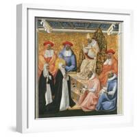 Saint Catherine of Siena before the Pope at Avignon-Giovanni di Paolo-Framed Giclee Print