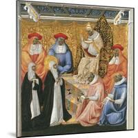 Saint Catherine of Siena before the Pope at Avignon-Giovanni di Paolo-Mounted Giclee Print