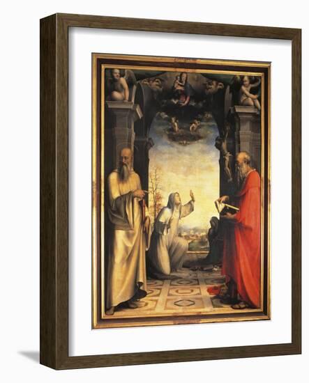 Saint Catherine Receiving Stigmata-Domenico Beccafumi-Framed Giclee Print