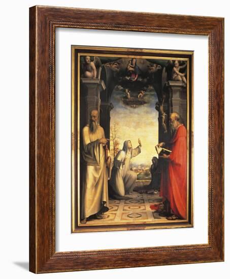 Saint Catherine Receiving Stigmata-Domenico Beccafumi-Framed Giclee Print