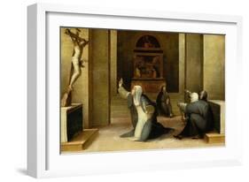 Saint Catherine Receiving the Stigmata-Domenico Beccafumi-Framed Giclee Print