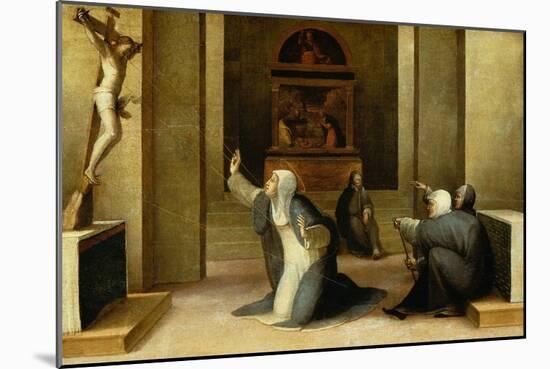 Saint Catherine Receiving the Stigmata-Domenico Beccafumi-Mounted Giclee Print