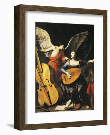 Saint Cecilia and Angel-Carlo Saraceni-Framed Giclee Print