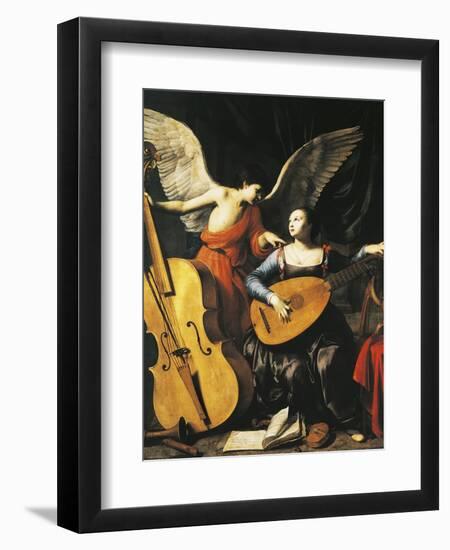 Saint Cecilia and Angel-Carlo Saraceni-Framed Giclee Print