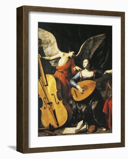 Saint Cecilia and Angel-Carlo Saraceni-Framed Giclee Print