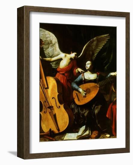 Saint Cecilia and the Angel, 1600-Carlo Saraceni-Framed Giclee Print