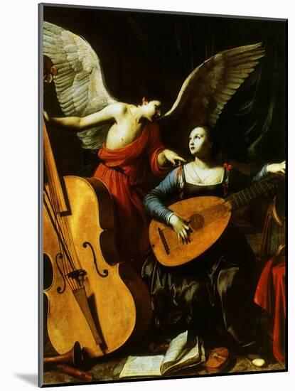 Saint Cecilia and the Angel, 1600-Carlo Saraceni-Mounted Giclee Print