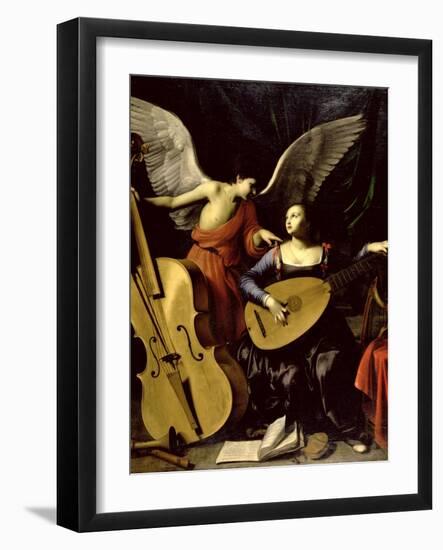 Saint Cecilia and the Angel-Carlo Saraceni-Framed Giclee Print