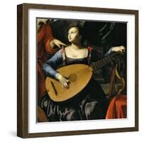 Saint Cecilia and the Angel-Carlo Saraceni-Framed Giclee Print