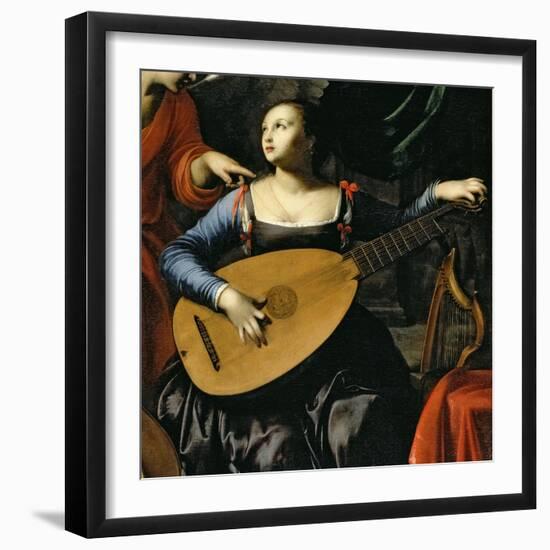 Saint Cecilia and the Angel-Carlo Saraceni-Framed Giclee Print