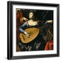 Saint Cecilia and the Angel-Carlo Saraceni-Framed Giclee Print