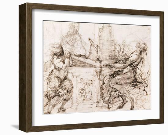 Saint Cecilia at the Organ, 1620-1629-Daniele Crespi-Framed Giclee Print