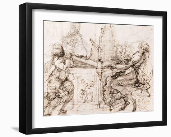 Saint Cecilia at the Organ, 1620-1629-Daniele Crespi-Framed Giclee Print