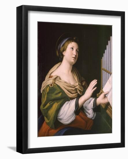 Saint Cecilia, Between 1640 and 1650-Sassoferrato-Framed Giclee Print