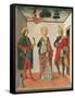 Saint Cecilia Between Saint Valerian and Saint Tiburtius with a Donor-Francesco Botticini-Framed Stretched Canvas