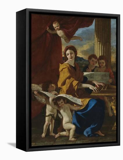 Saint Cecilia, C. 1635-Nicolas Poussin-Framed Stretched Canvas