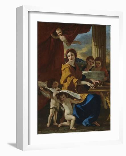 Saint Cecilia, C. 1635-Nicolas Poussin-Framed Giclee Print