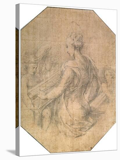 'Saint Cecilia', c1527-1530-null-Stretched Canvas