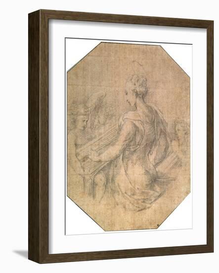 'Saint Cecilia', c1527-1530-null-Framed Giclee Print